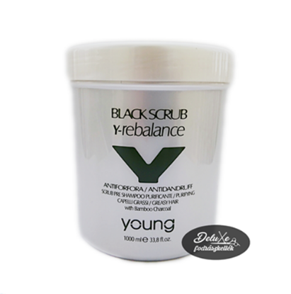 Kép Young  - Rebalance Black Scrub - Korpásodás elleni fejbőrradír 1000 ml