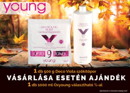 Kép AKCIÓ - Young - DecoYoung Viola PLX szőkítőpor + Ajándék Young PLX krémhidrogén 