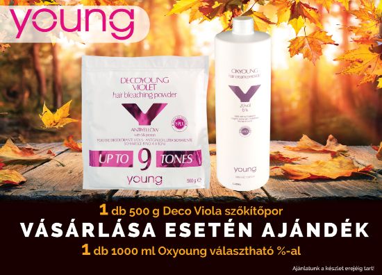 AKCIÓ - Young - DecoYoung Viola PLX szőkítőpor + Ajándék Young PLX krémhidrogén  képe