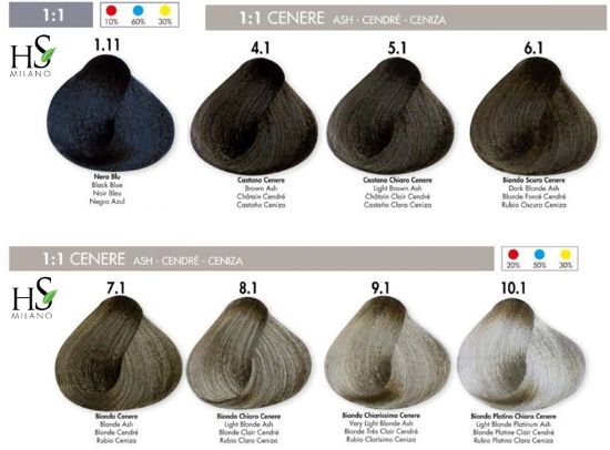 HS Milano hajfesték 100 ml - Hamvas színek (1.11-10.1) képe