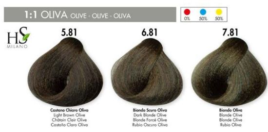 HS Milano hajfesték 100 ml - Olíva színek (5.81-7.81) képe