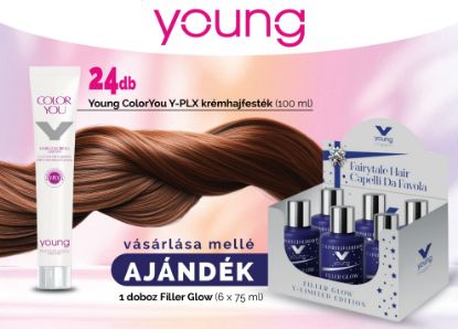 Kép AKCIÓ - 24 db Young hajfestékhez AJÁNDÉK 6 db Young- Filler Glow hajfeltöltő kezelés (6x75 ml)